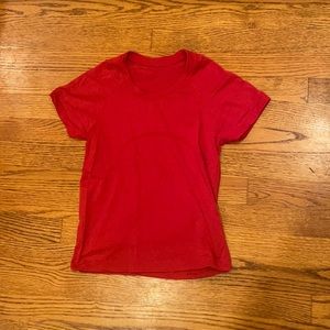 Lululemon Red swiftly tech race length short sleeve top